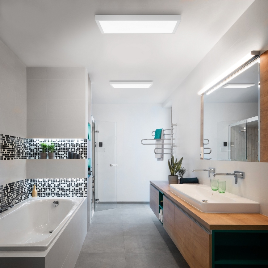 Brilagi - Lámpara de techo LED regulable para baño FRAME SMART LED/50W/230V 60x60 cm 3000-6000K IP44 blanca + mando a distancia