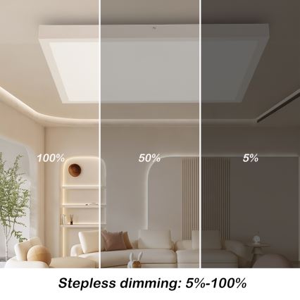Brilagi - Lámpara de techo LED regulable para baño FRAME SMART LED/50W/230V 60x60 cm 3000-6000K IP44 blanca + mando a distancia