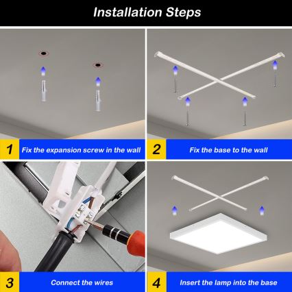 Brilagi - Lámpara de techo LED regulable para baño FRAME SMART LED/50W/230V 60x60 cm 3000-6000K IP44 blanca + mando a distancia