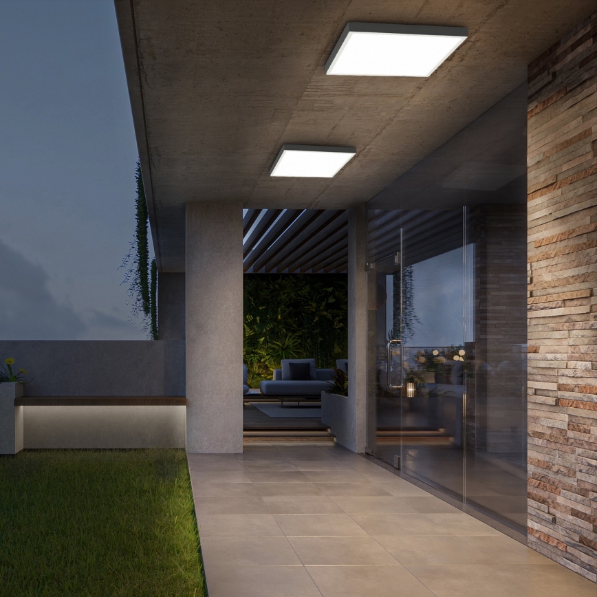 Brilagi - Lámpara de techo LED regulable para baño FRAME SMART LED/50W/230V 60x60 cm 3000-6000K IP44 blanca + mando a distancia