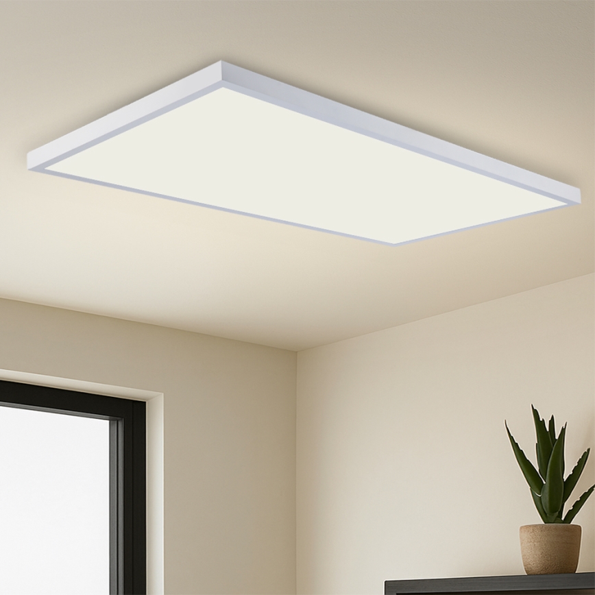 Brilagi - Lámpara de techo para baño LED regulable FRAME SMART LED/96W/230V 120x60 cm 3000-6000K IP44 blanca + mando a distancia