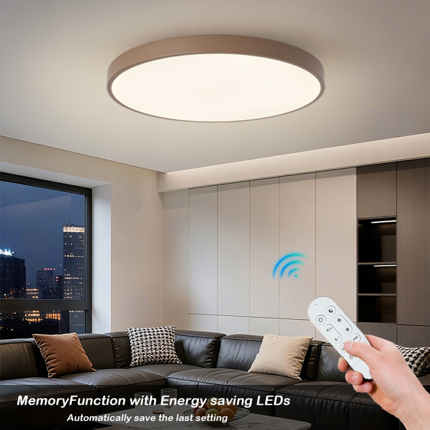 Brilagi - Luminaria LED regulable POOL SMART LED/100W/230V Ø 80 cm 3000-6000K Wi-Fi Tuya + mando a distancia marrón