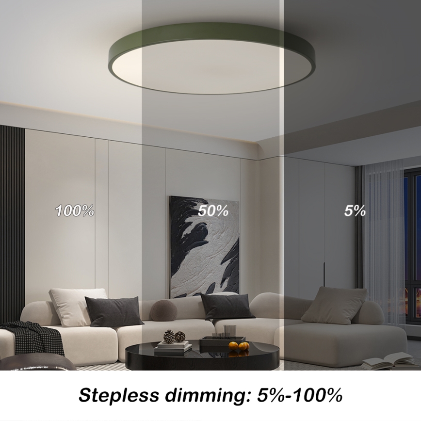 BRILAGI - Luminaria LED regulable POOL SMART LED/100W/230V Ø 80 cm 3000-6000K Wi-Fi Tuya + mando a distancia, verde