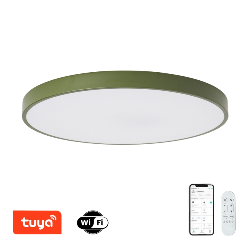 BRILAGI - Luminaria LED regulable POOL SMART LED/100W/230V Ø 80 cm 3000-6000K Wi-Fi Tuya + mando a distancia, verde