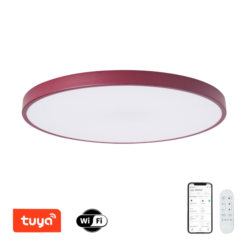 Brilagi - Luminaria LED regulable POOL SMART LED/100W/230V, diámetro 80 cm, 3000-6000K, Wi-Fi Tuya + mando a distancia, color burdeos