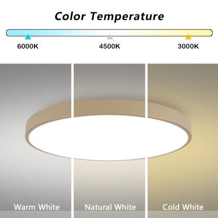 Brilagi - Lámpara de techo LED regulable POOL SMART LED/128W/230V 3000-6000K 100 cm beige Wi-Fi Tuya + control remoto