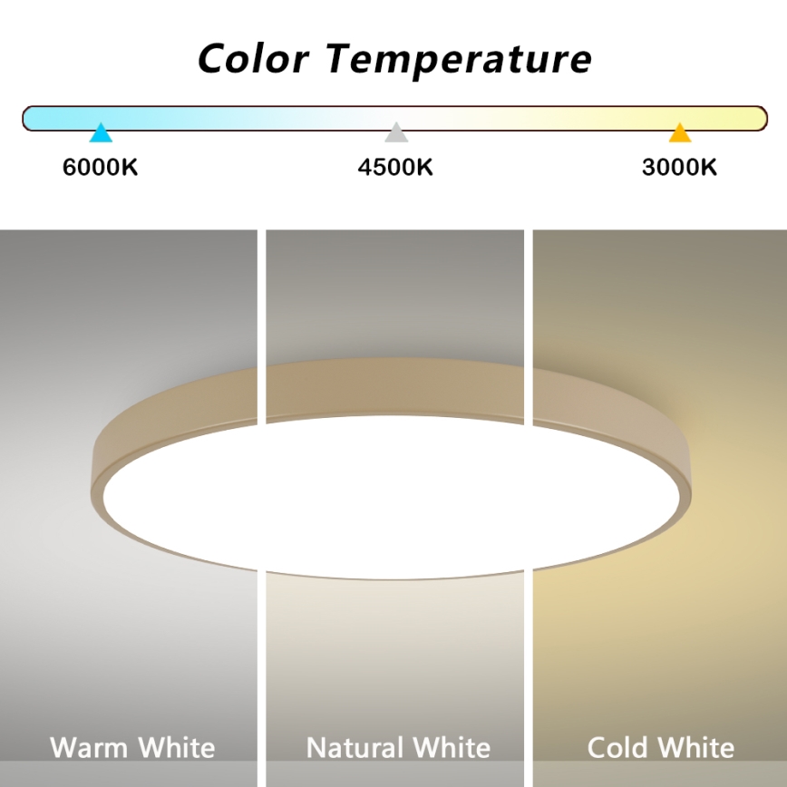 Brilagi - Lámpara de techo LED regulable POOL SMART LED/128W/230V 3000-6000K 100 cm beige Wi-Fi Tuya + control remoto