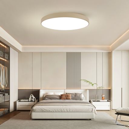 Brilagi - Lámpara de techo LED regulable POOL SMART LED/128W/230V 3000-6000K 100 cm beige Wi-Fi Tuya + control remoto
