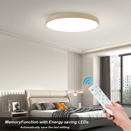 Brilagi - Lámpara de techo LED regulable POOL SMART LED/128W/230V 3000-6000K 100 cm beige Wi-Fi Tuya + control remoto
