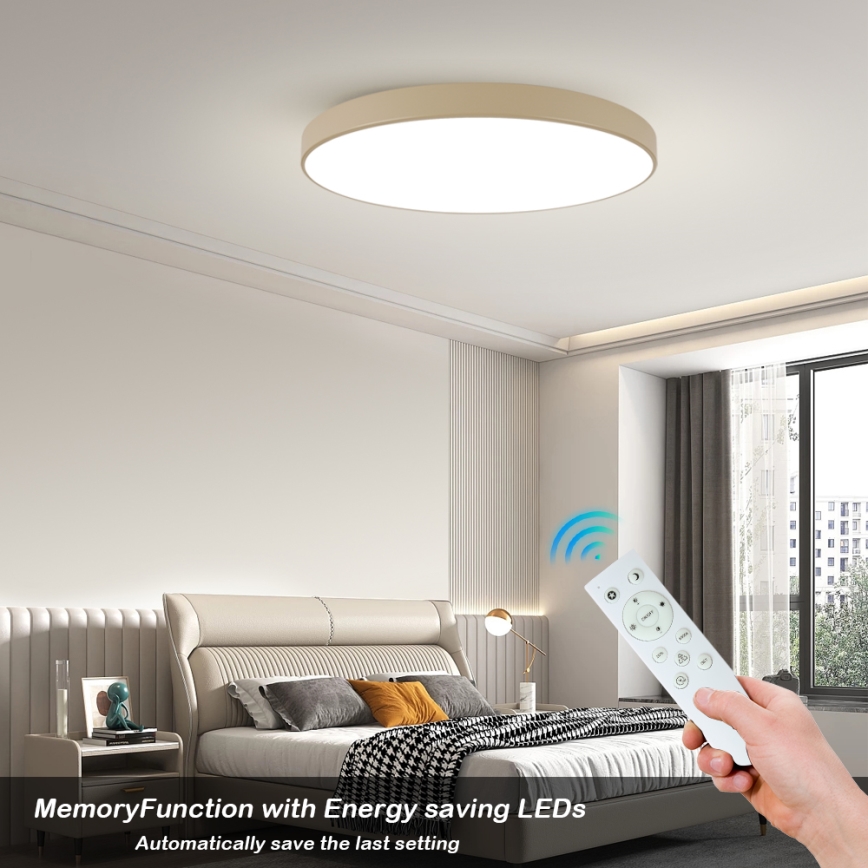 Brilagi - Lámpara de techo LED regulable POOL SMART LED/128W/230V 3000-6000K 100 cm beige Wi-Fi Tuya + control remoto