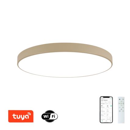 Brilagi - Lámpara de techo LED regulable POOL SMART LED/128W/230V 3000-6000K 100 cm beige Wi-Fi Tuya + control remoto