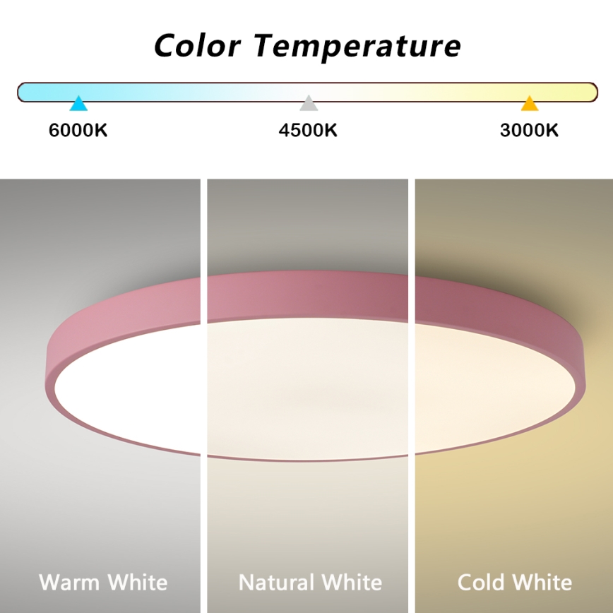 Brilagi - Luminaria LED regulable POOL SMART LED/128W/230V Ø 100 cm 3000-6000K Wi-Fi Tuya + mando a distancia rosa