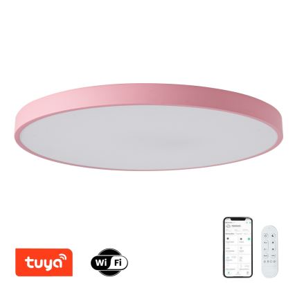 Brilagi - Luminaria LED regulable POOL SMART LED/128W/230V Ø 100 cm 3000-6000K Wi-Fi Tuya + mando a distancia rosa