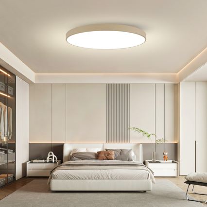 Brilagi - Luminaria de techo LED regulable POOL SMART LED/180W/230V 3000-6000K 120 cm beige Wi-Fi Tuya + control remoto