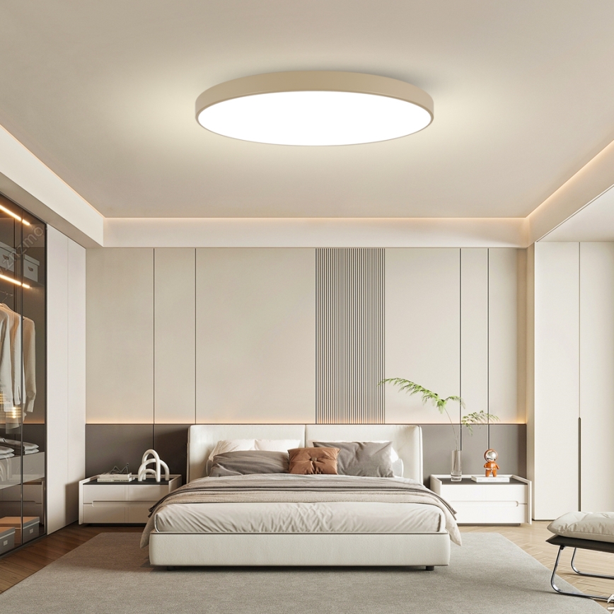 Brilagi - Luminaria de techo LED regulable POOL SMART LED/180W/230V 3000-6000K 120 cm beige Wi-Fi Tuya + control remoto