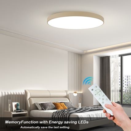 Brilagi - Luminaria de techo LED regulable POOL SMART LED/180W/230V 3000-6000K 120 cm beige Wi-Fi Tuya + control remoto