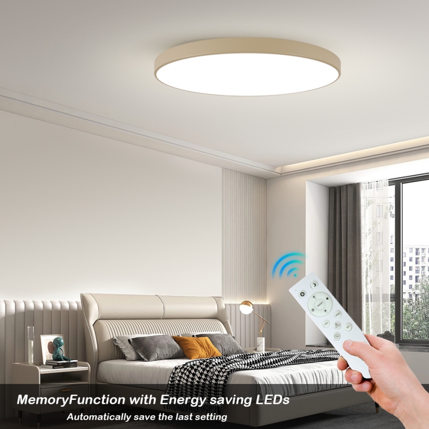 Brilagi - Luminaria de techo LED regulable POOL SMART LED/180W/230V 3000-6000K 120 cm beige Wi-Fi Tuya + control remoto