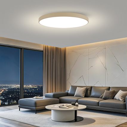 Brilagi - Luminaria de techo LED regulable POOL SMART LED/180W/230V 3000-6000K 120 cm beige Wi-Fi Tuya + control remoto