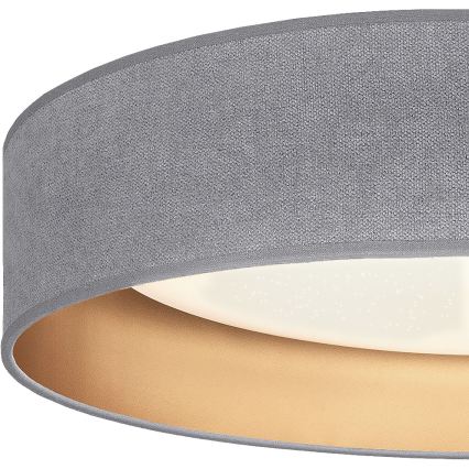 Brilagi - Lámpara de techo LED regulable VELVET SMARTIX STARS LED/24W/230V 3000-6000K Ø 45 cm gris/dorado Wi-Fi Tuya Beacon + mando a distancia