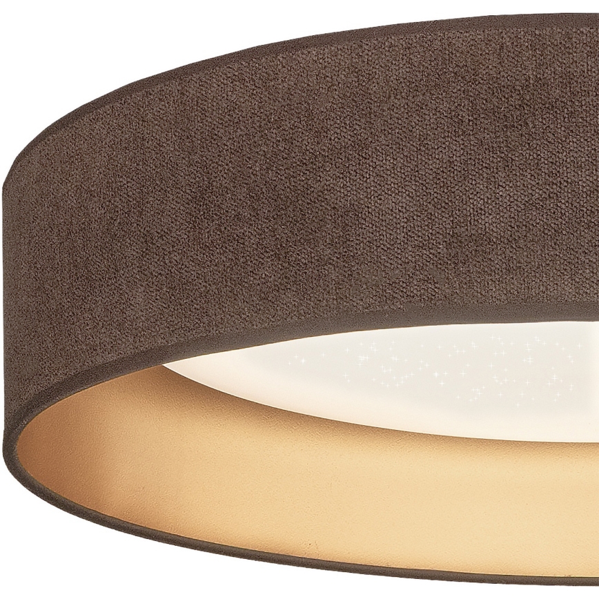 Brilagi - Luminaria de techo LED regulable VELVET SMARTIX STARS LED/24W/230V 3000-6000K, diámetro 45 cm, marrón/dorado, Wi-Fi Tuya Beacon + mando a distancia