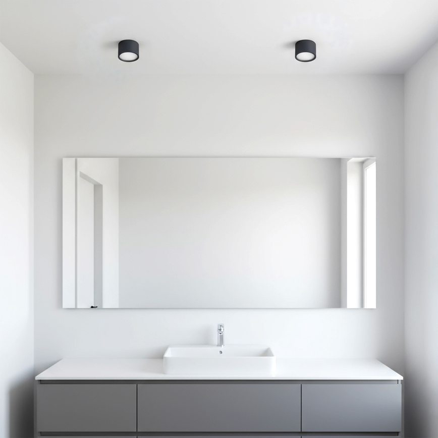 Brilagi - LED Luminaria tipo spot para baño SMOOTH 1xGX53/15W/230V negro IP65