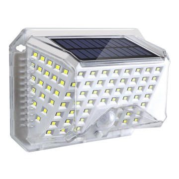 Brilagi - LED Luz solar de pared con sensor de movimiento y crepuscular WALLIE LED/4W/5,5V 1200 mAh 6500K IP64 plata