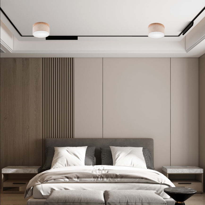 BRILAGI - LED Plafón BELLADONNA 1xE27/15W/230V d. 30 cm beige/roble