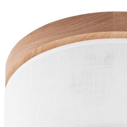 BRILAGI - LED Plafón BELLADONNA 1xE27/15W/230V diá. 30 cm blanco/roble