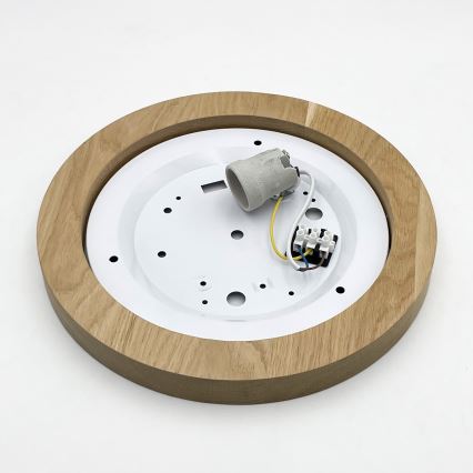 Brilagi - LED Plafón BELLADONNA 1xE27/15W/230V diá. 30 cm blanco/roble