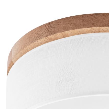 BRILAGI - LED Plafón BELLADONNA 2xE27/15W/230V diá. 40 cm blanco/roble