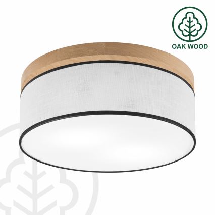 BRILAGI - LED Plafón BELLADONNA 2xE27/15W/230V diá. 40 cm blanco/roble