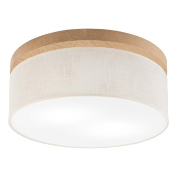 Brilagi - LED Plafón BELLADONNA 2xE27/15W/230V diá. 40 cm color crema/roble