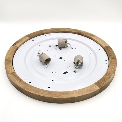 BRILAGI - LED Plafón BELLADONNA 3xE27/15W/230V diá. 50 cm blanco/roble