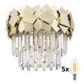 BRILAGI - LED Plafón de cristal MIRAGE 5xE14/40W/230V