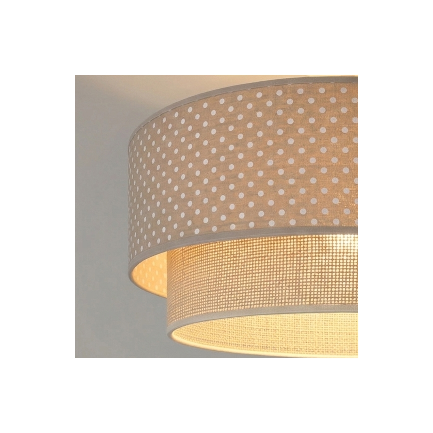 Brilagi - Plafón LED de montaje superficial BOHO BOBO 1xE27/60W/230V Ø 40 cm con lunares beige/crema