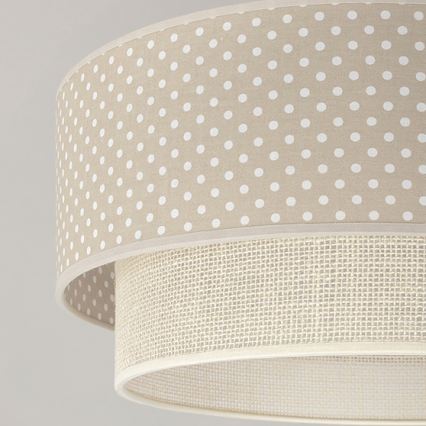 Brilagi - Plafón LED de montaje superficial BOHO BOBO 1xE27/60W/230V Ø 40 cm con lunares beige/crema