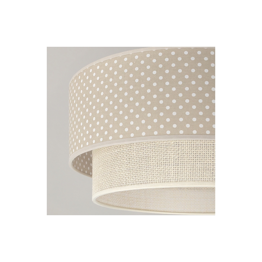 Brilagi - Plafón LED de montaje superficial BOHO BOBO 1xE27/60W/230V Ø 40 cm con lunares beige/crema