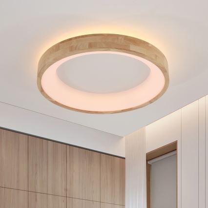 Brilagi - Lámpara de techo LED FALCON WOOD LED/40W/230V 3000/4000/6000K Ø 60 cm de madera
