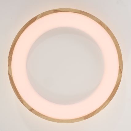 Brilagi - Lámpara de techo LED FALCON WOOD LED/40W/230V 3000/4000/6000K Ø 60 cm de madera
