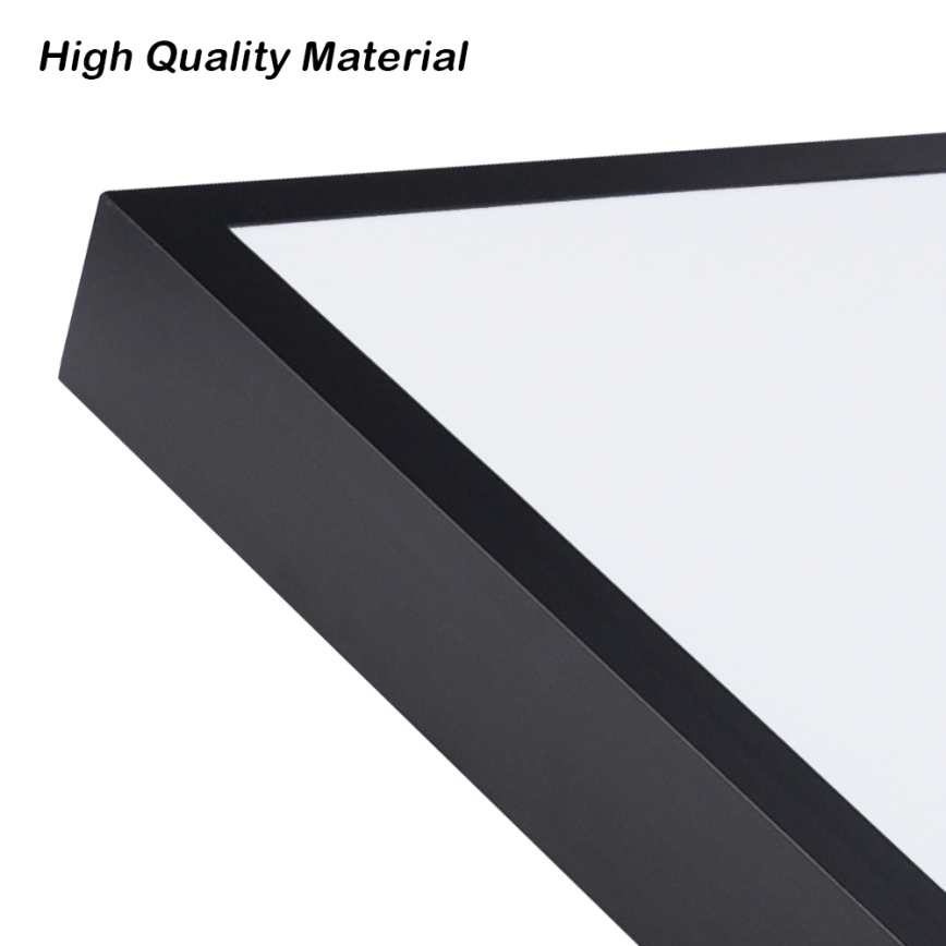 Brilagi - Luminaria de techo LED para baño FRAME LED/96W/230V 120x60 cm 3000/4000/6000K IP44 negra