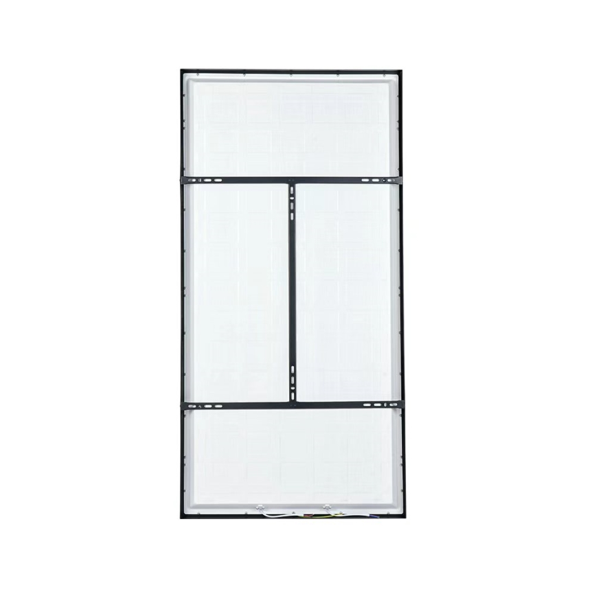 Brilagi - Luminaria de techo LED para baño FRAME LED/96W/230V 120x60 cm 3000/4000/6000K IP44 negra