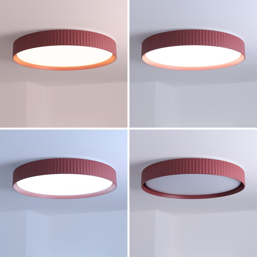 Brilagi - Lámpara de techo LED regulable LUCIA LED/60W/230V 3000-6500K diámetro 59 cm roja + control remoto