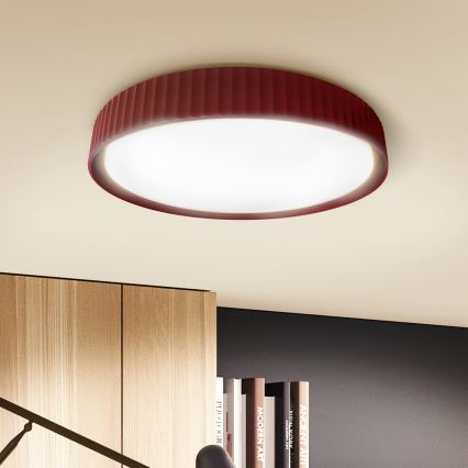 Brilagi - Lámpara de techo LED regulable LUCIA LED/60W/230V 3000-6500K diámetro 59 cm roja + control remoto