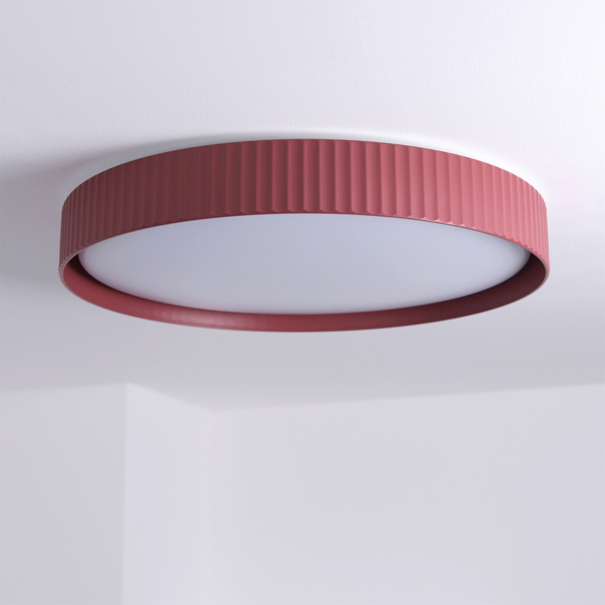 Brilagi - Lámpara de techo LED regulable LUCIA LED/60W/230V 3000-6500K diámetro 59 cm roja + control remoto
