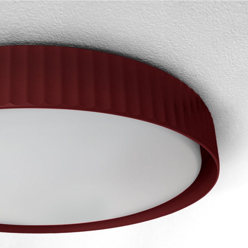 Brilagi - Lámpara de techo LED regulable LUCIA LED/60W/230V 3000-6500K diámetro 59 cm roja + control remoto
