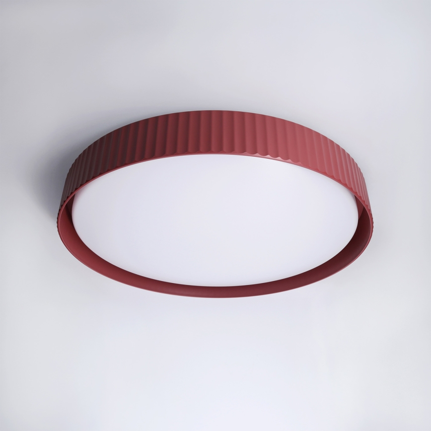 Brilagi - Lámpara de techo LED regulable LUCIA LED/60W/230V 3000-6500K diámetro 59 cm roja + control remoto