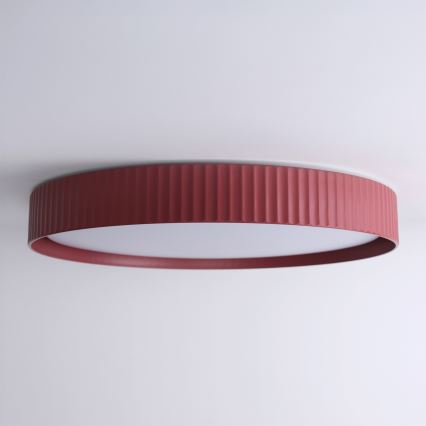 Brilagi - Lámpara de techo LED regulable LUCIA LED/60W/230V 3000-6500K diámetro 59 cm roja + control remoto