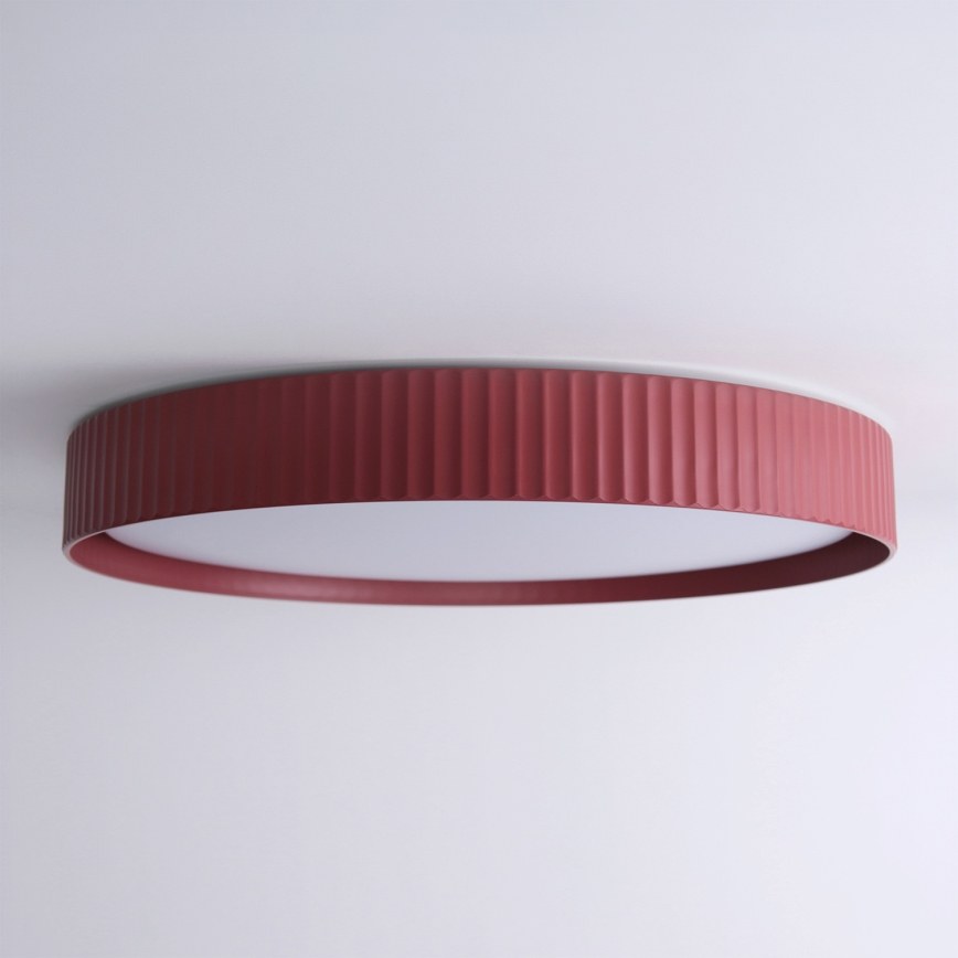 Brilagi - Lámpara de techo LED regulable LUCIA LED/60W/230V 3000-6500K diámetro 59 cm roja + control remoto