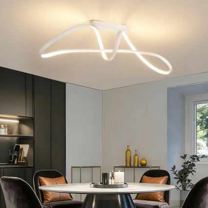 Brilagi - Plafón LED regulable TWISTER LED/60W/230V 3000-6000K blanco + mando a distancia