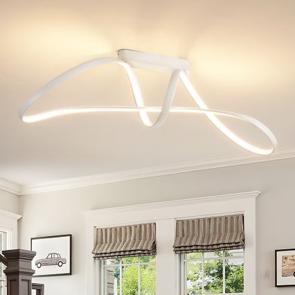 Brilagi - Plafón LED regulable TWISTER LED/60W/230V 3000-6000K blanco + mando a distancia